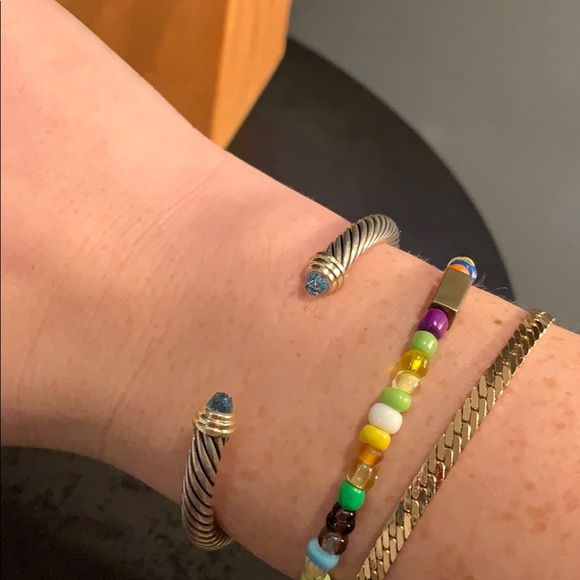 Cable Classic Bracelet, Blue Topaz and 14K gold - Picture 3 of 4